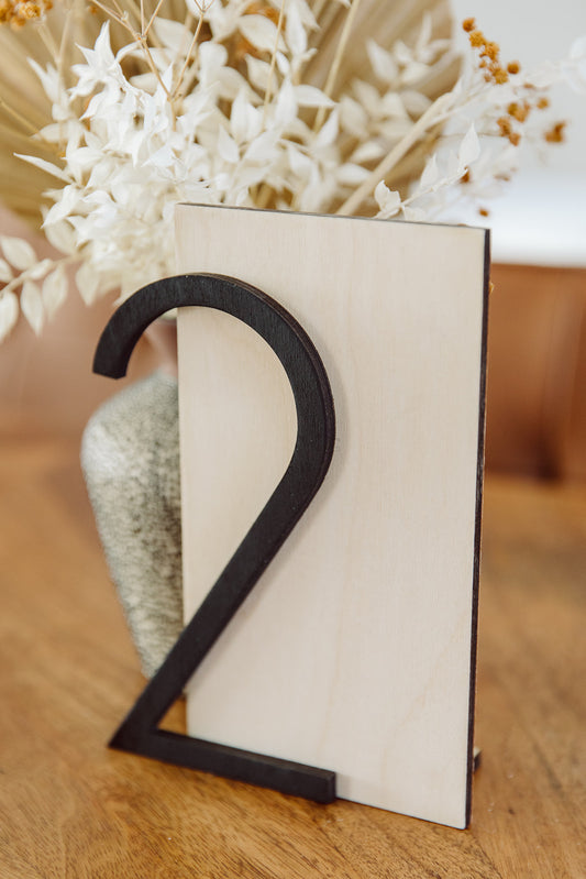 Wooden Table Numbers for Weddings or Events