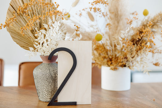 Wooden Table Numbers for Weddings or Events
