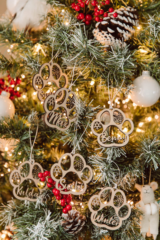 Personalized Paw Print Ornament